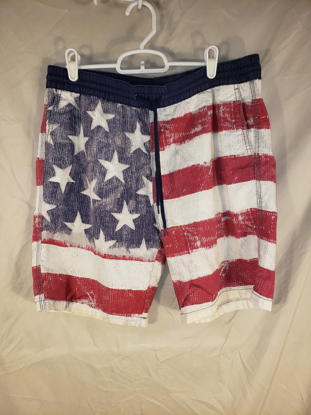 Mossimo Supply Co. American Flag Print Swim Trunks - Red, White, Blue - M